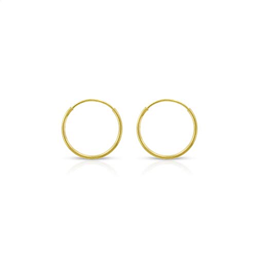 14K Gold Hoop Earrings (10mm / 12mm / 14mm / 16mm / 18mm /20cm)