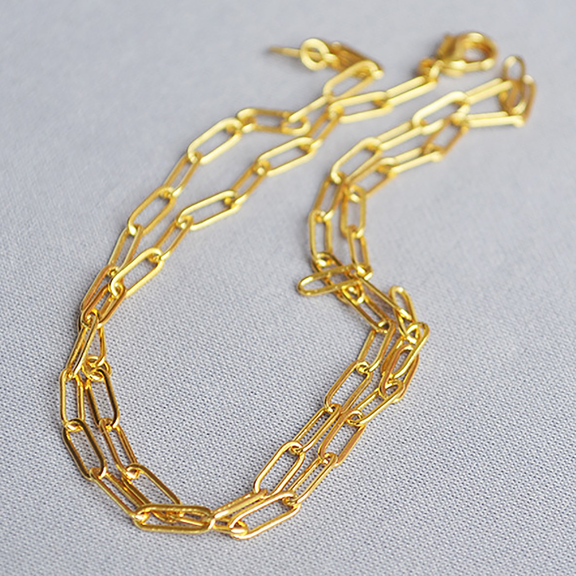 18K Gold Plated Metal Chain Necklace gift holiday season birthday valentine anniversary wedding Choker Collar