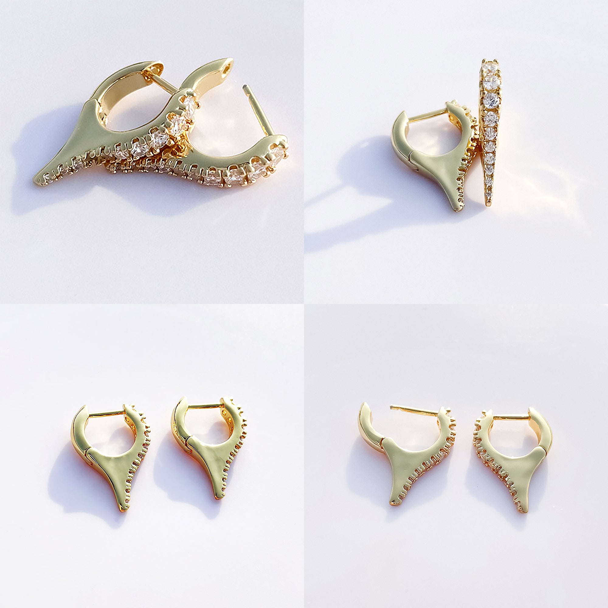 18K Gold Plated w/ CZ Earrings