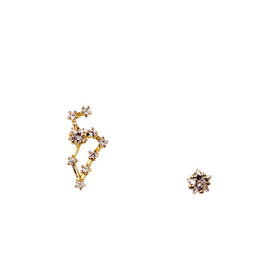 LEO CZ Star Earrings