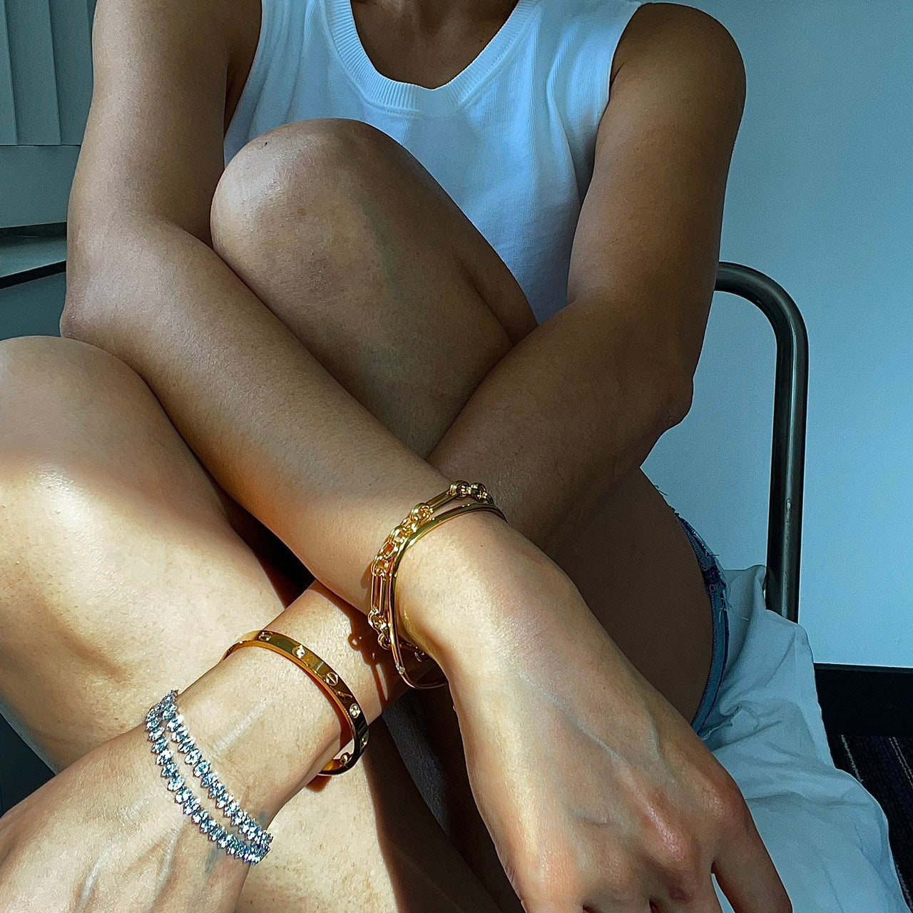 18K Gold Dipped Choker Necklace / Bracelet