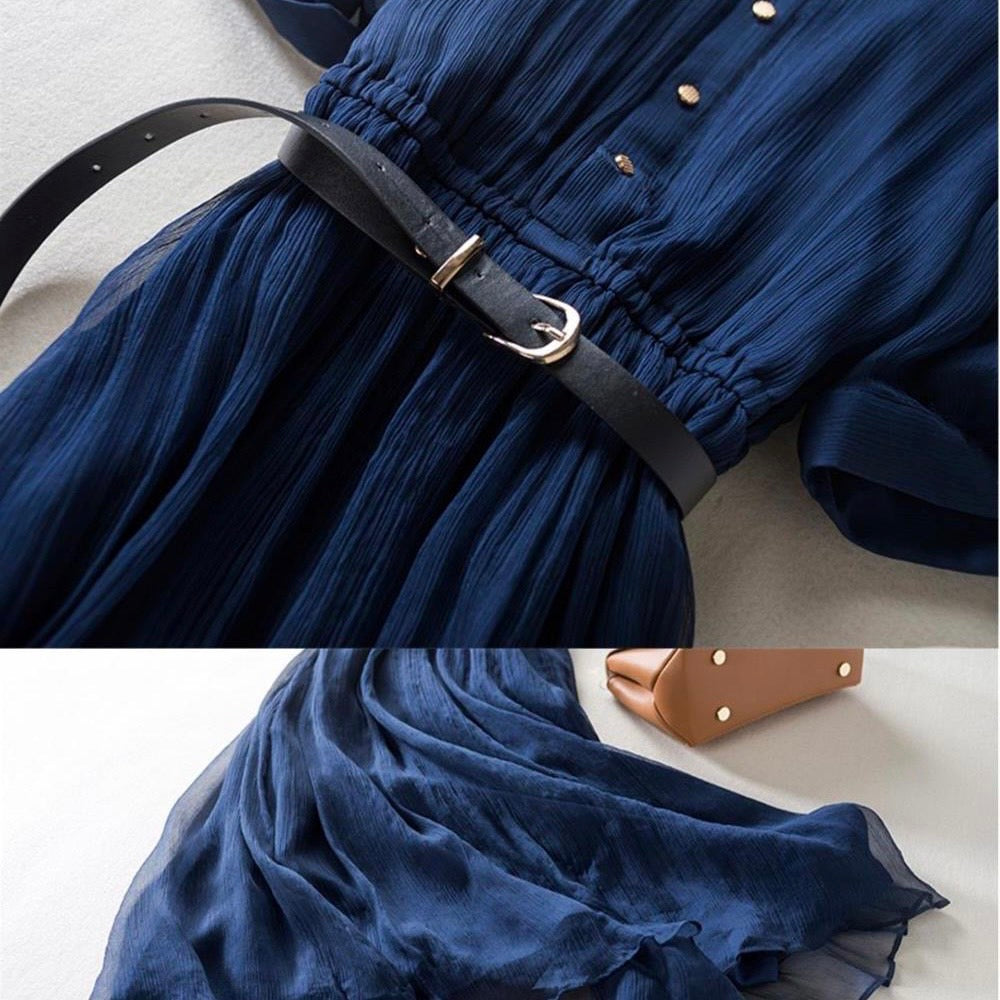 2 Color A/W Silk Maxi Dress
