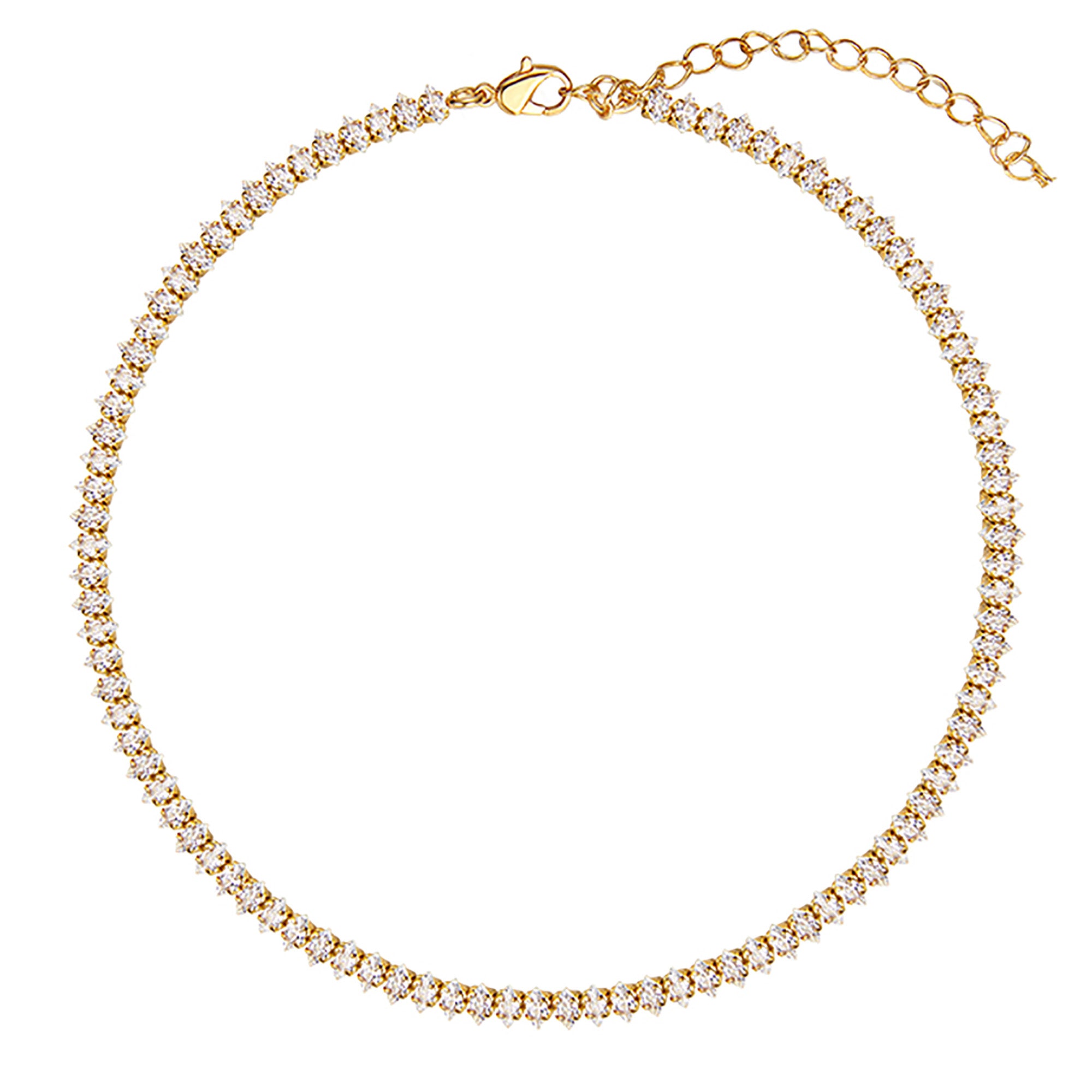 Gold Plated Cateye CZ Chain Necklace  AnChus