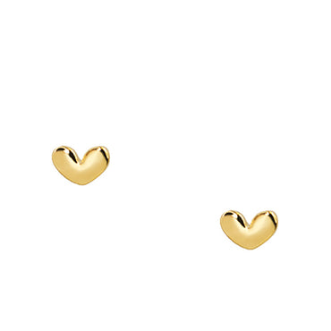 18K Gold / White Gold Plated 5mm Heart Stud Earrings
