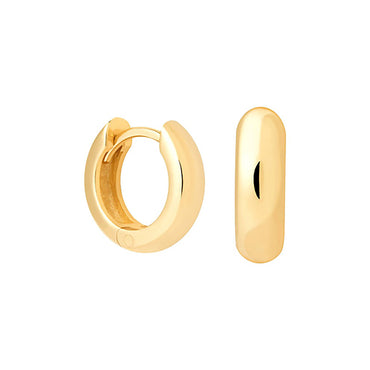 18K Gold Simple Hoop Earrings