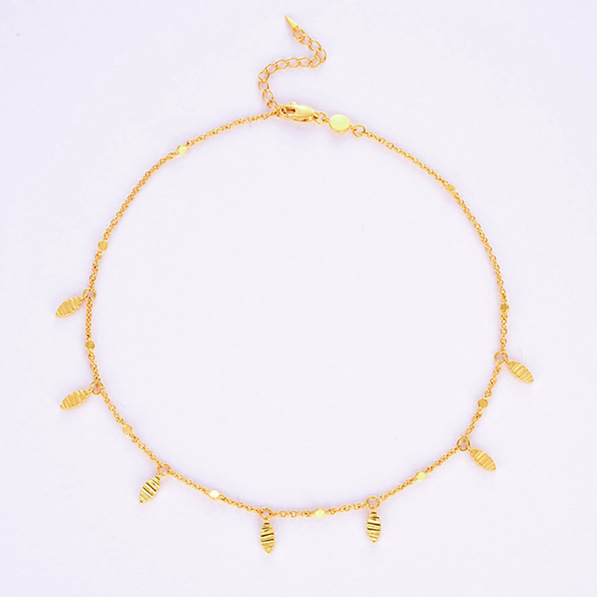 Gold Plated Leafs Pendant Necklace