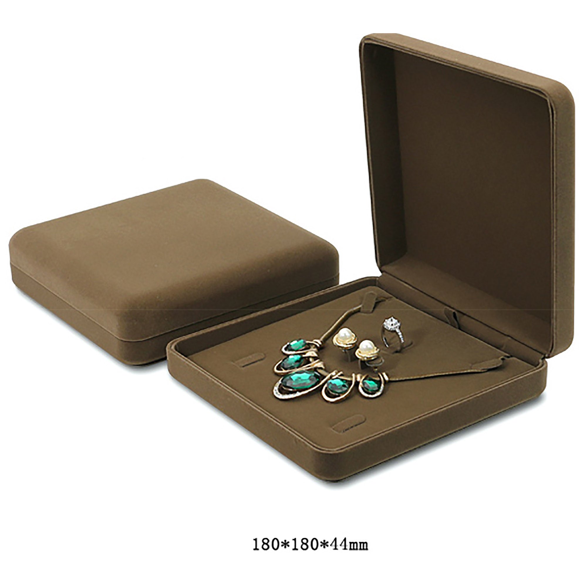 BrownVelvet Jewelry Box / Gift Box Vintage Gift Home Deco Decoration Design