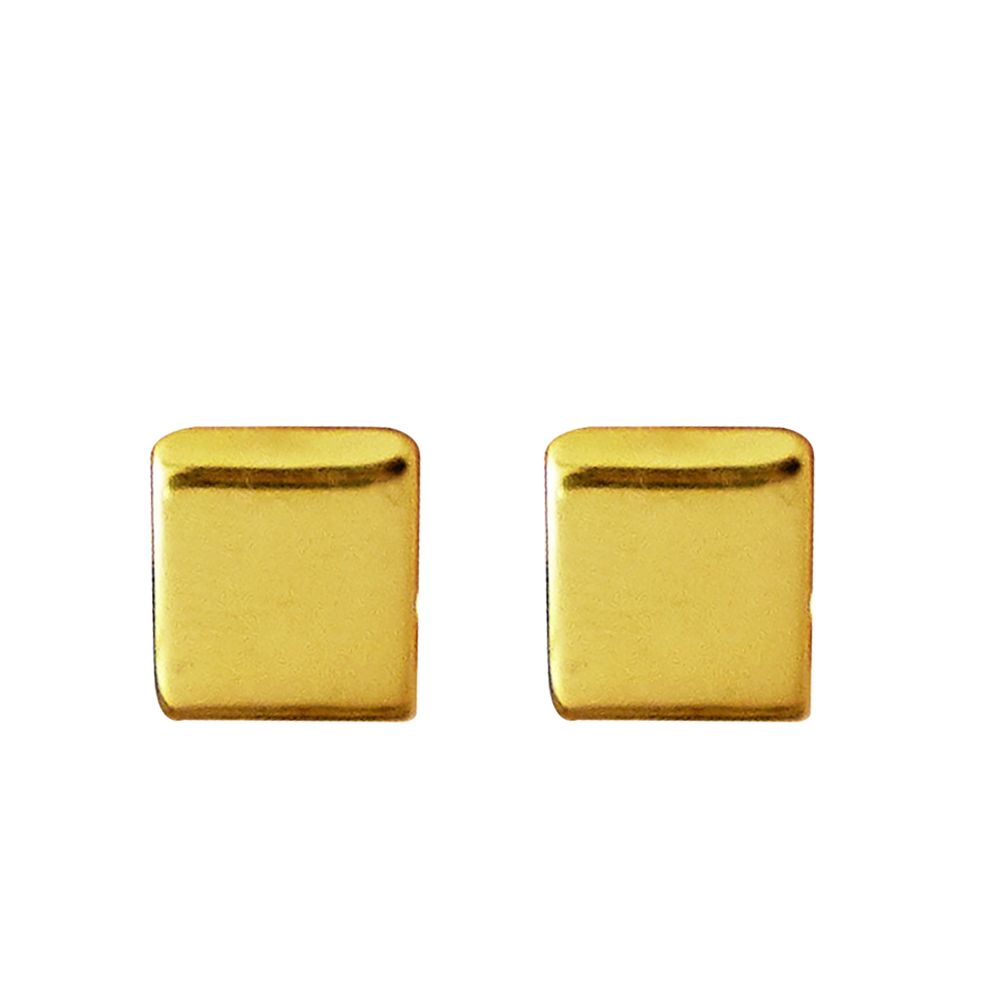 18K Gold Plated Square Stud Earrings Valentine Day Gift birthday party anniversary