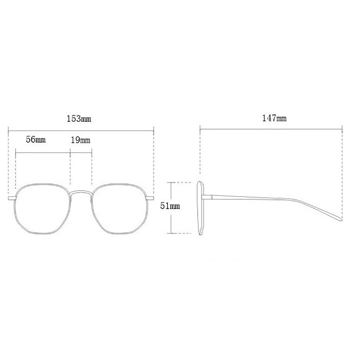 Unisex Oversized 56mm Sunglasses