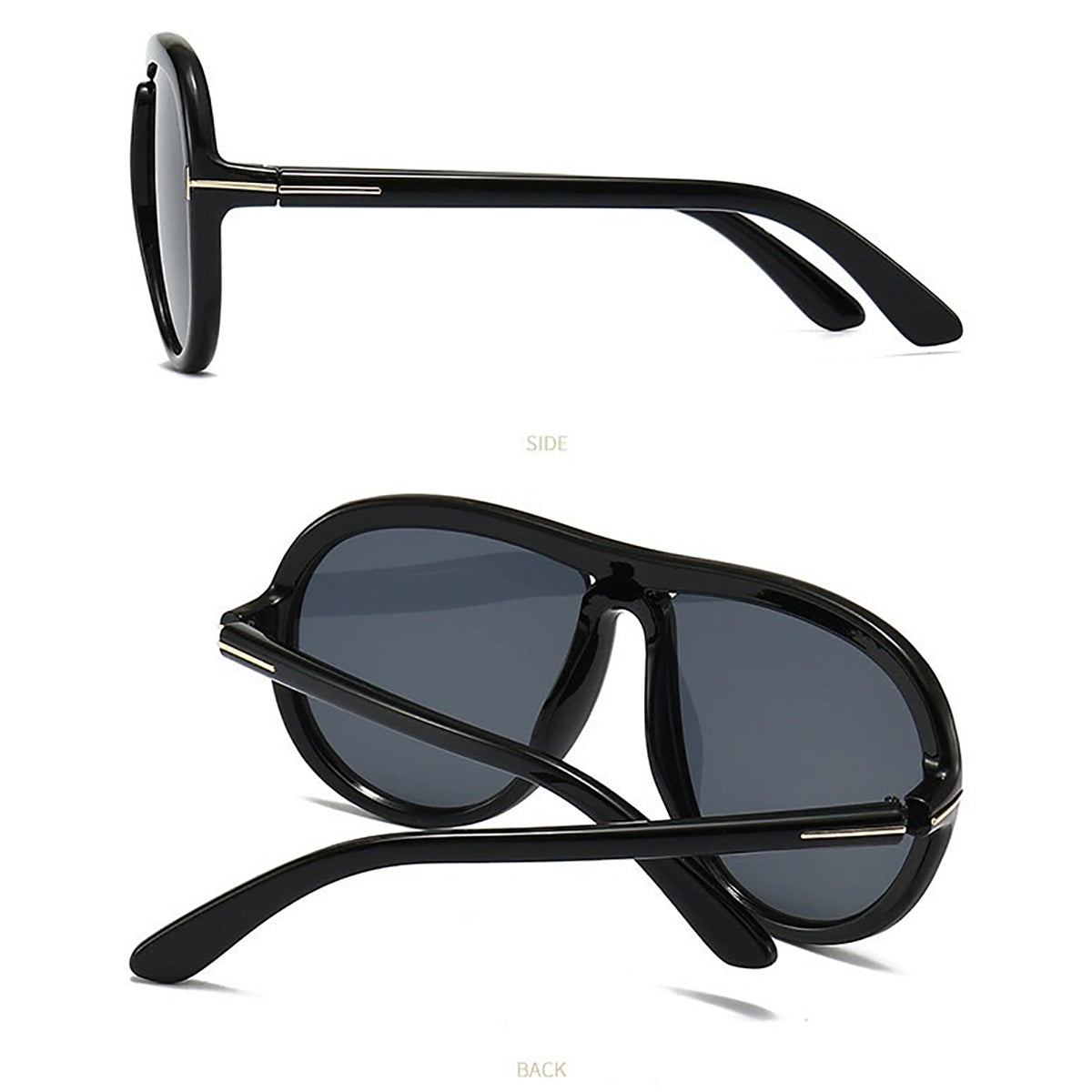 Unisex Oversized 58mm Sunglasses Aviator