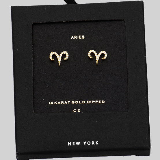 ARIES CZ Star Earrings