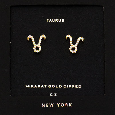 TAURUS CZ Star Earrings