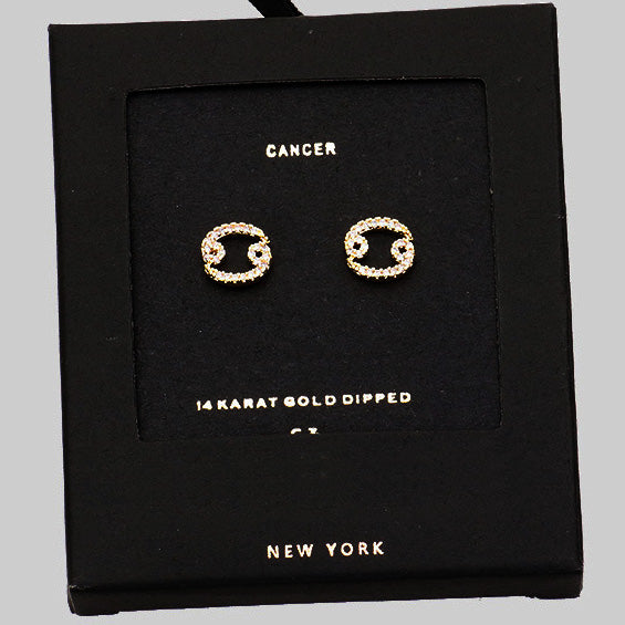 CANCER CZ Star Earrings