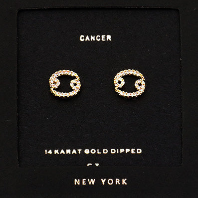 CANCER CZ Star Earrings