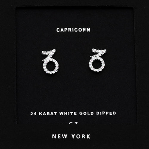 CAPRICORN CZ Star Earrings