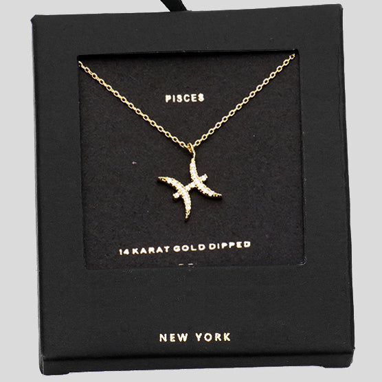 PISCES CZ Star Necklace