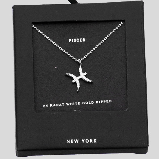 PISCES CZ Star Necklace