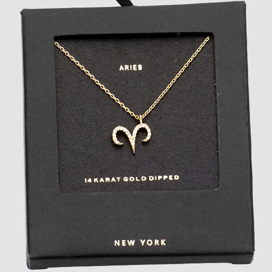 ARIES CZ Star Necklace