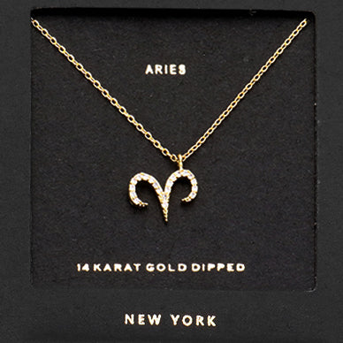 ARIES CZ Star Necklace