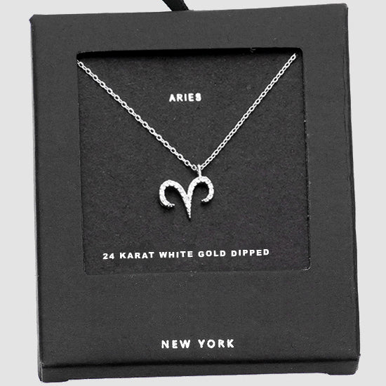 ARIES CZ Star Necklace