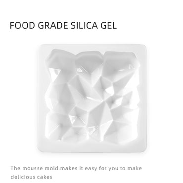 3D Silicone Mousse Cake Mold Square Twill Square Hill 3D Cupcake Jelly Cookie Muffin Soap Maker DIY Baking Tools Snow Candle Silicone Mold-Iceberg Resin Mountain Peak Decoration