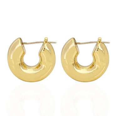 Gold Plated Hoop Dangle Earrings Valentine Day Gift Mother's Day