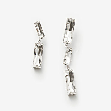Asymmetrical Square Rhinestone Earrings Valentine Day Gift Mother's Day