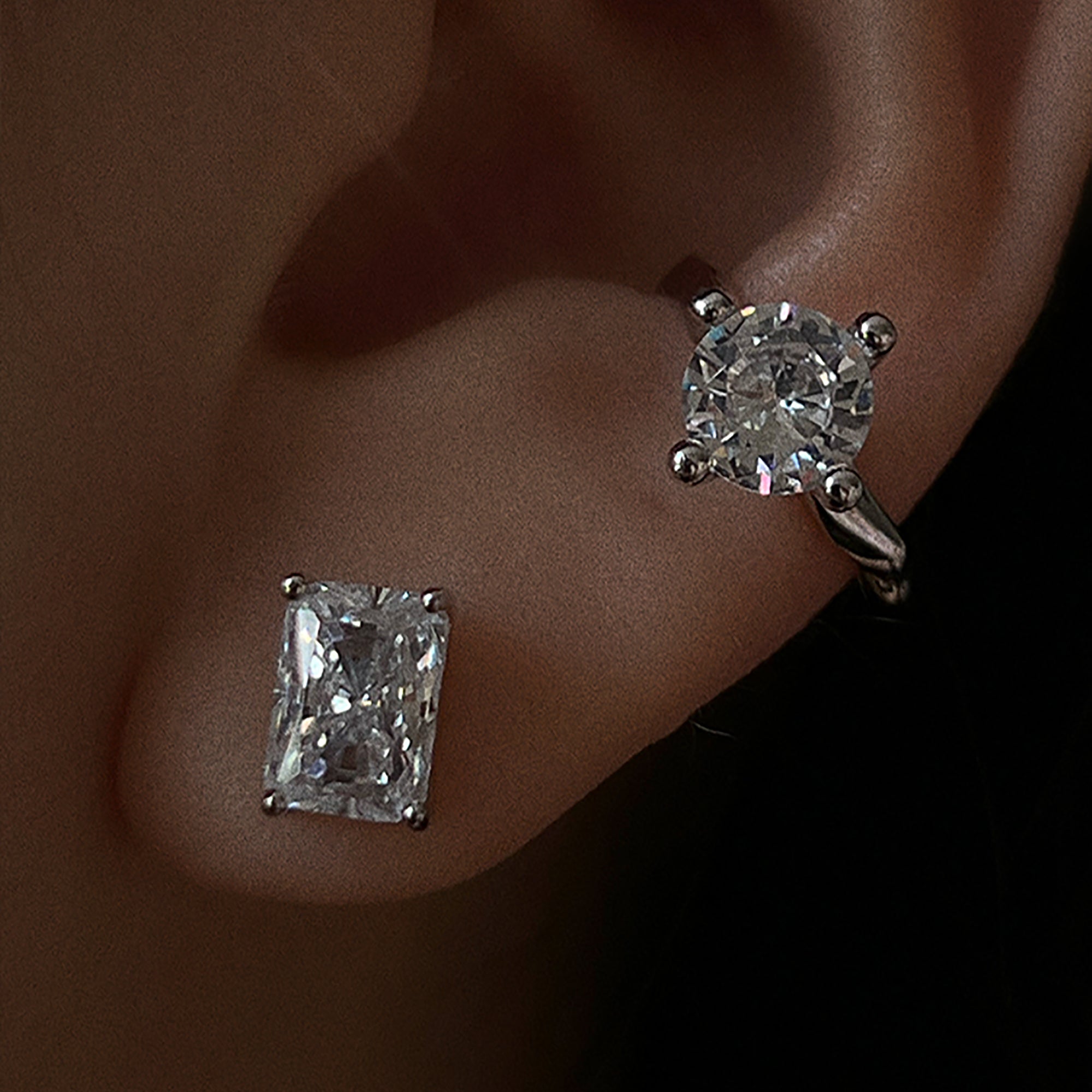chanel c stud earrings
