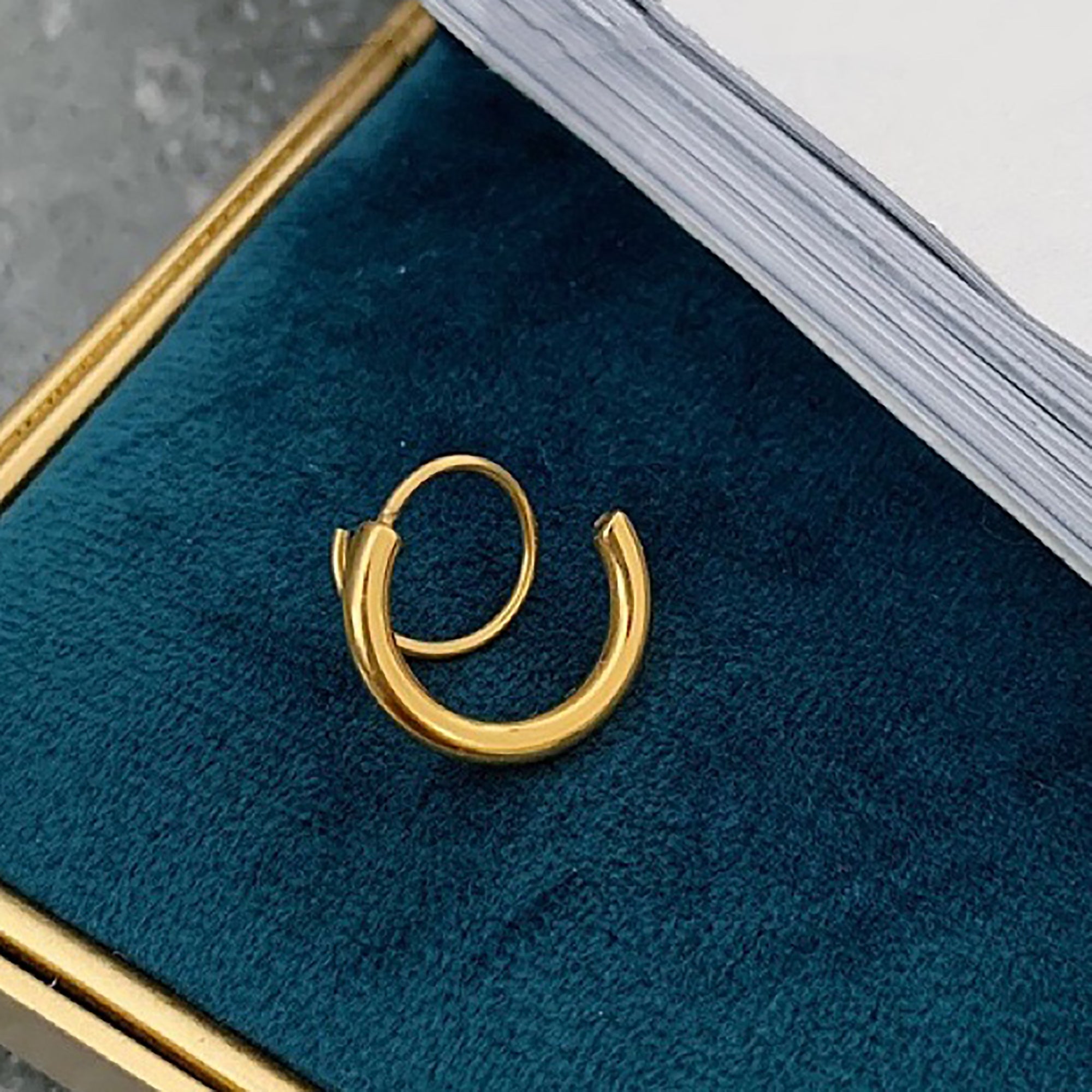 Gold Plated Layered Hoop Earrings Gift wedding influencer styling KOL / Youtuber / Celebrity / Fashion Icon