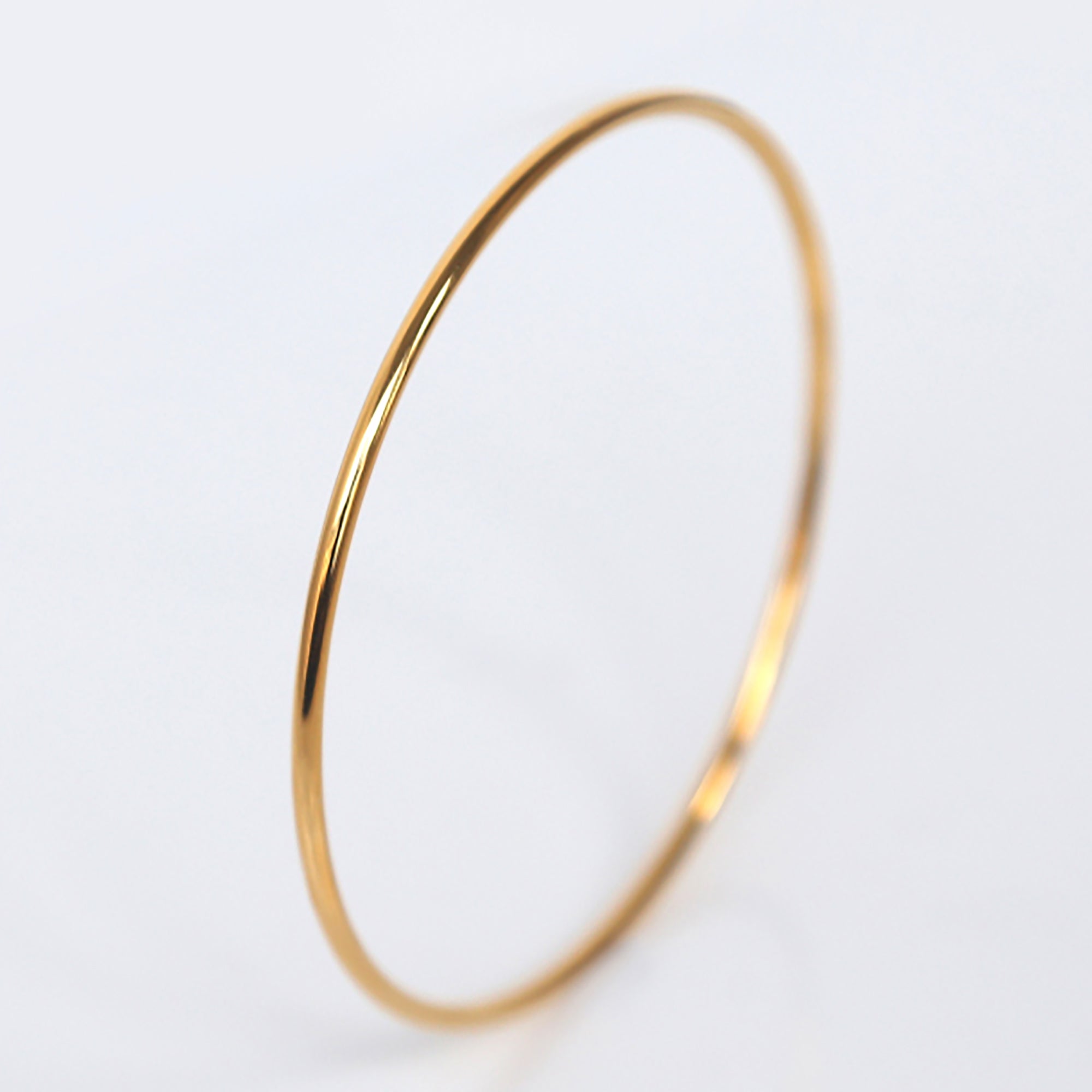 2 in 1 18K Gold Plated Simple Bangle Bracelet Valentine Day Gift Mother's Day