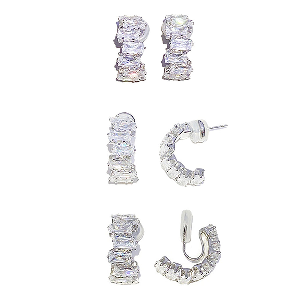 CZ Hoop Earrings Valentine Day Gift Mother's Day