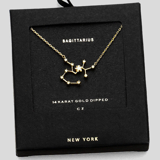 SAGITTARIUS CZ Star Necklace