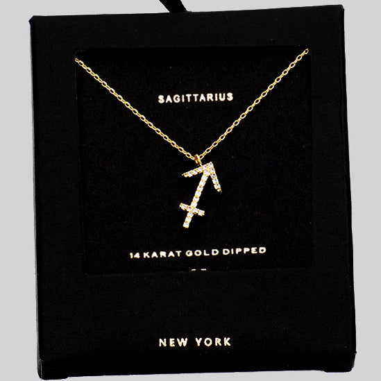 SAGITTARIUS CZ Star Necklace