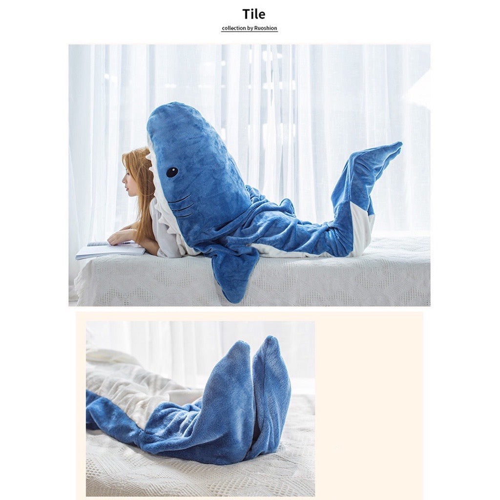 Shark Blanket for Boys Girls Super Soft Cozy Flannel Hoodie Shark Tail –  AnChus