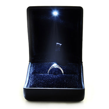 RING - LED Light Black Jewelry Box / Gift Box Vintage Gift Home Deco Decoration Design Valentines Gift Wedding Party