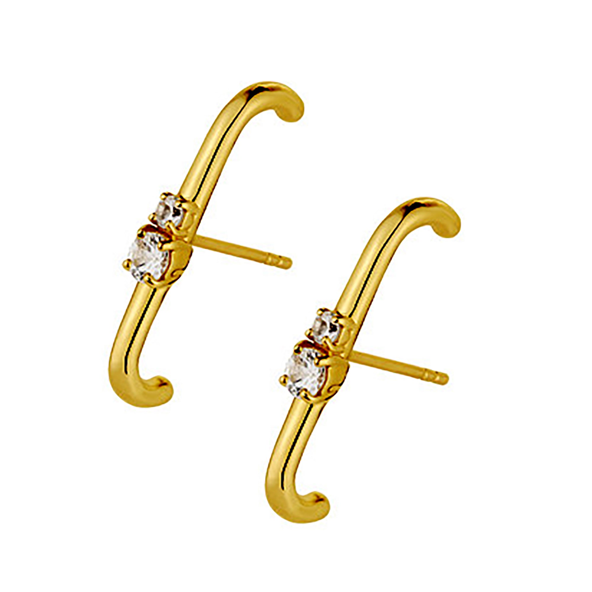 Gold Plated CZ Suspender Earrings Gift Wedding diamond Birthday Valentine Holiday Season KOL Influencer