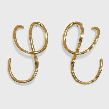 Gold Plated Designer Ear Cuff Earrings gift birthday wedding party gift KOL