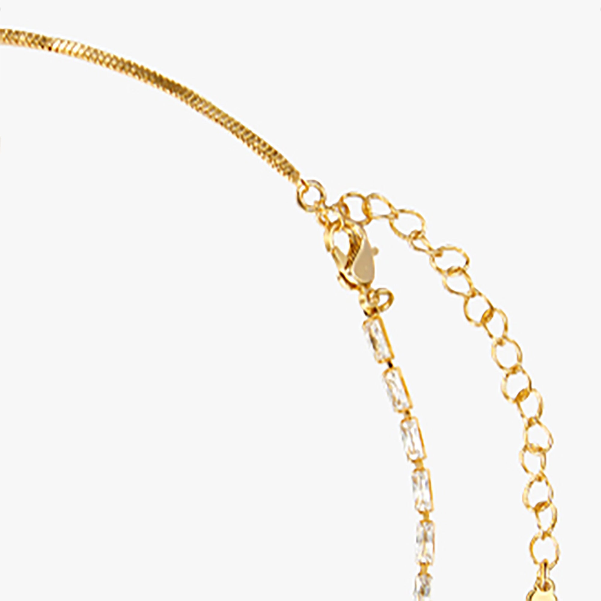 Gold Plated CZ Link Necklace AnChus