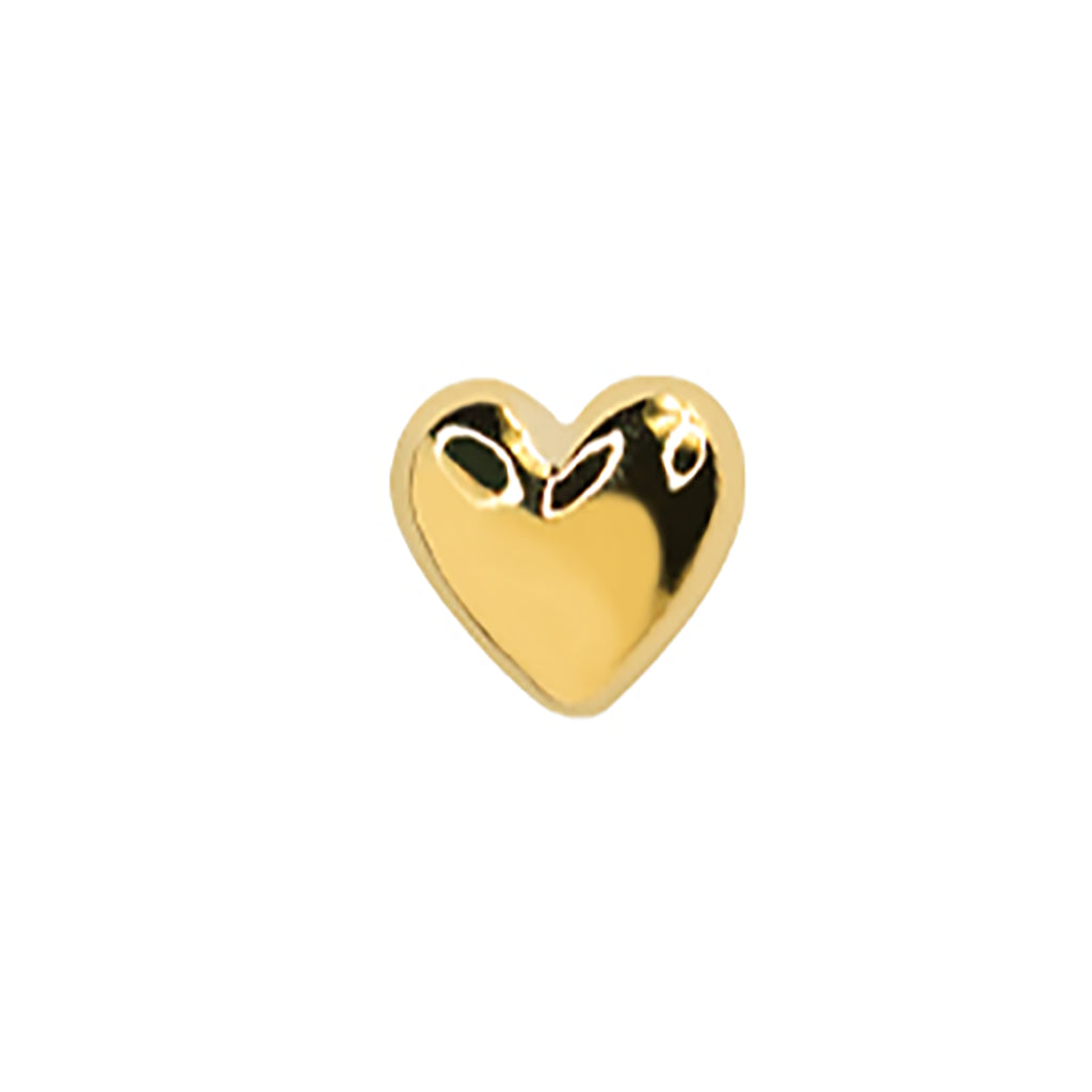 18K Gold / White Gold Plated 6mm Heart Stud Earrings