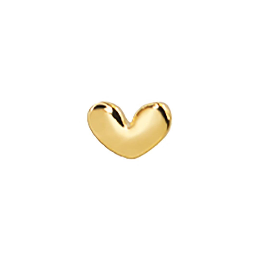 18K Gold / White Gold Plated 5mm Heart Stud Earrings