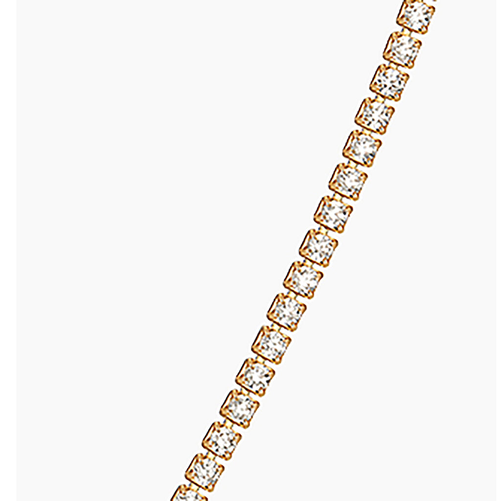 18K Gold Plated CZ Asymmetry Necklace
