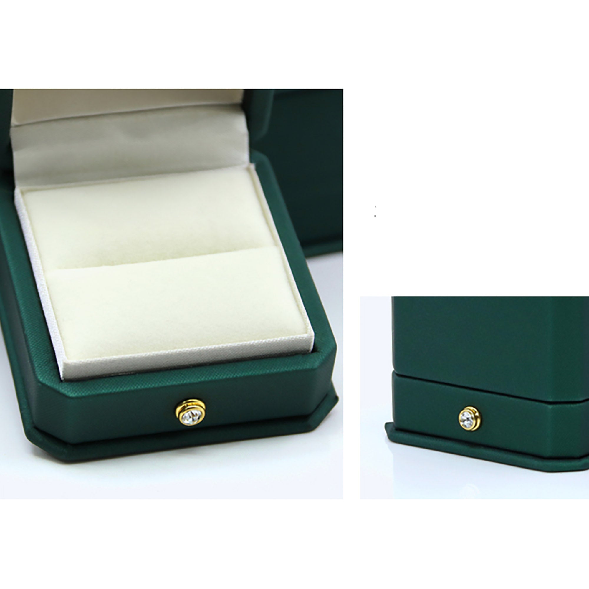 Green Single Ring Jewelry Box / Gift Box Vintage Gift Home Deco Decoration Design