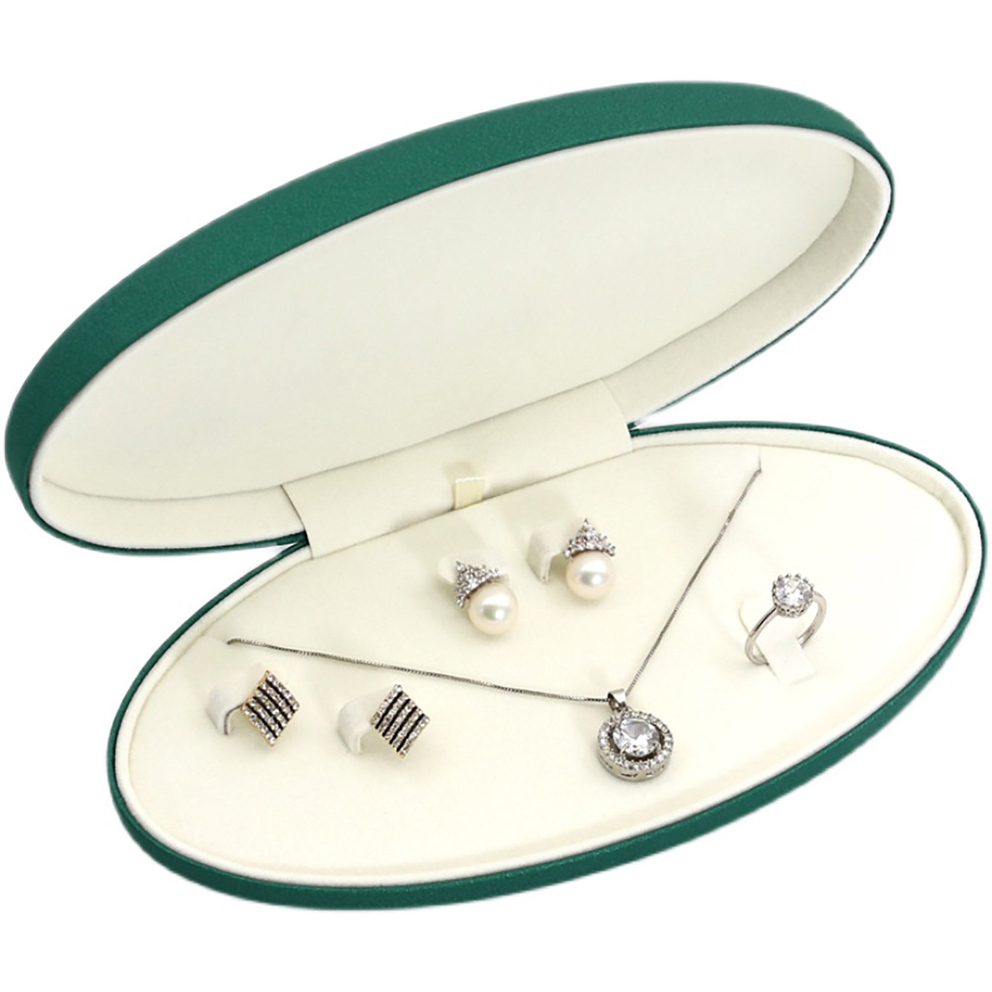 Oval Velvet Jewelry Box / Gift Box Vintage Gift Home Deco Decoration Design