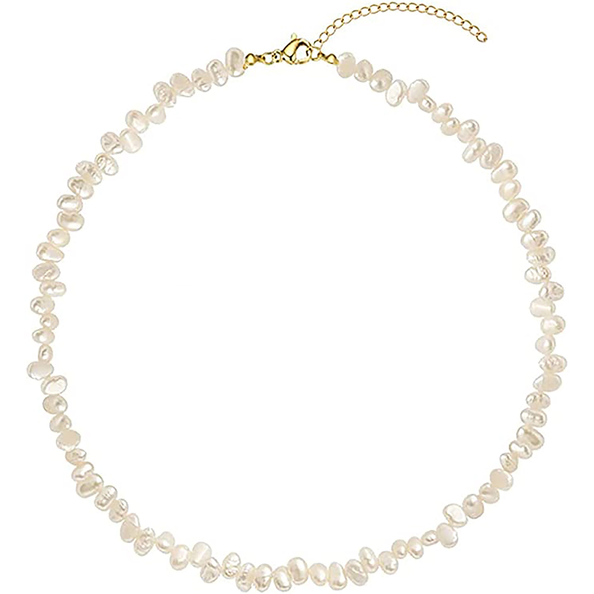 3 mm / 15.7 inches Pearl Choker Fashion Handpicked Cultured Barque Pearls Handmade Strand Chain Trendy Delicate Necklace