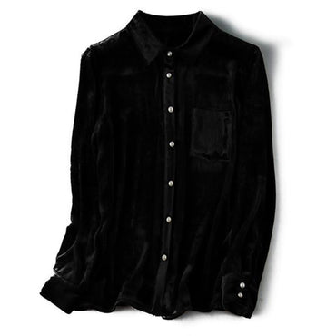A/W Black Velvet Shirt
