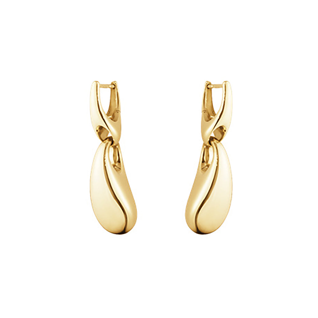 Gold Plated Hoop Link Earrings Valentine Day Gift