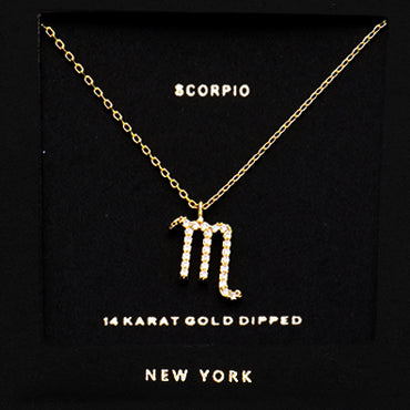 SCORPIO CZ Star Necklace