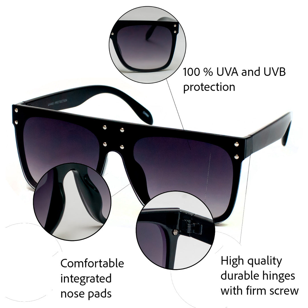 XXL Oversized - 60mm Sunglasses XXL OVERSIZED "over the hills " Women Aviator Flat Top