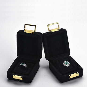 Black Velvet Ring / Dangle Jewelry Box / Gift Box Vintage Gift Home Deco Decoration Design Valentines Gift Wedding Party