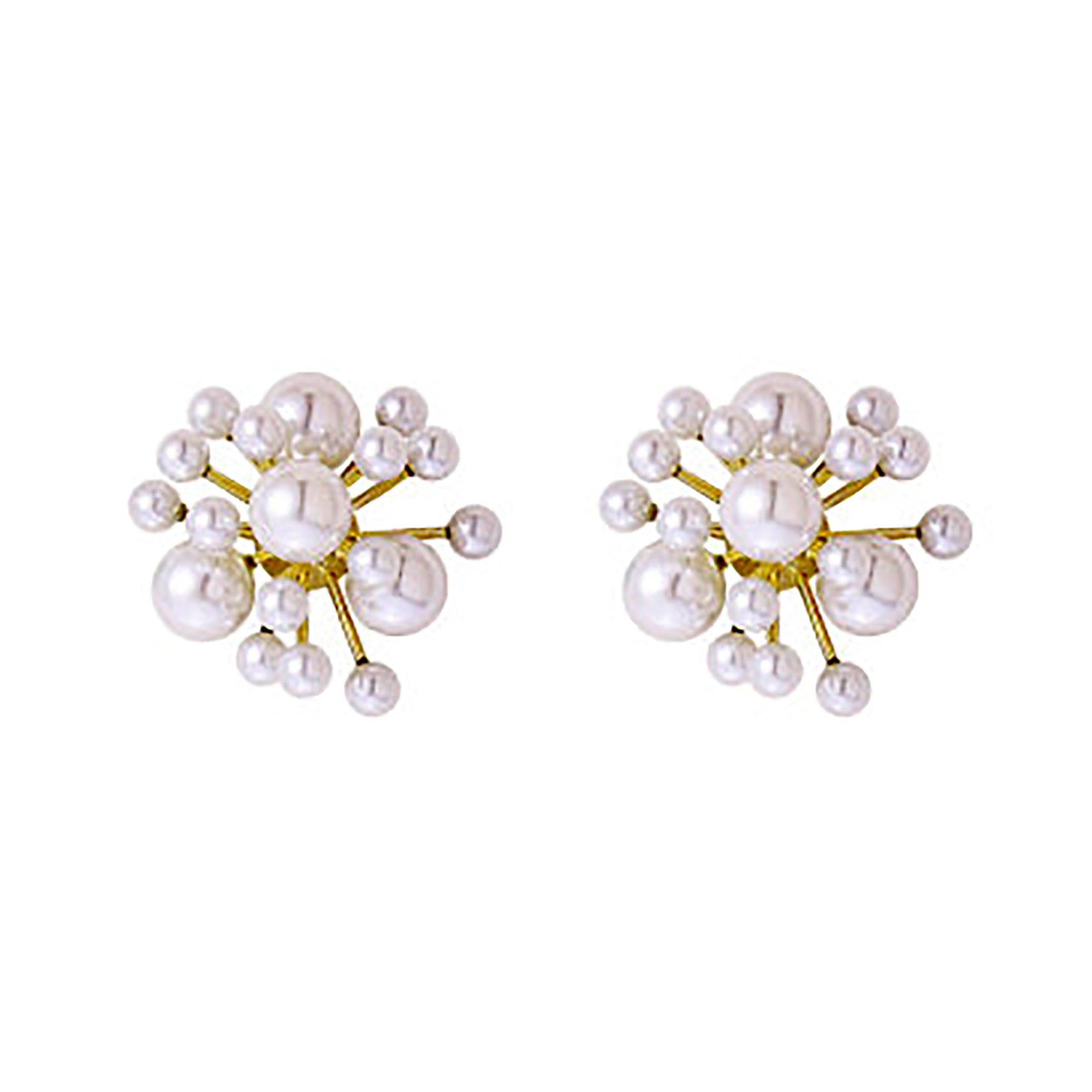 18K Gold Plated Star w/ Pearl Stud Earrings Valentine Day Gift Valentine Day Gift birthday party anniversary